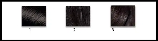 Farbgrundton oder Tonhöhe für natürlich schwarze Haare