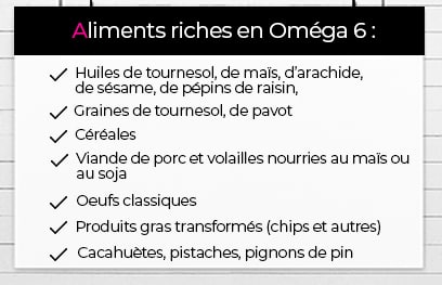 Les aliments riches en Oméga 6