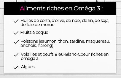 Les aliments riches en Oméga 3