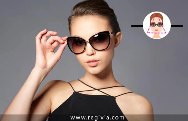Les modèles de lunettes de soleil pour femme à privilégier quand on a un visage triangulaire pointe vers le haut