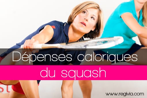 Dépenses énergétiques caloriques en calories consommées pour le squash