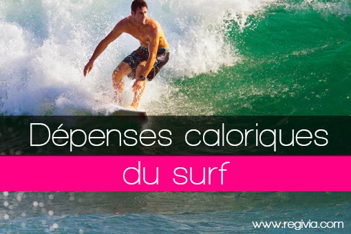 Dépenses énergétiques caloriques en calories consommées pour le surf