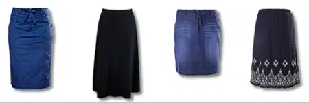 Mejores faldas, cómo elegir, silueta redonda, cuerpo tipo manzana Mejores faldas, cómo elegir, silueta redonda, cuerpo tipo manzana