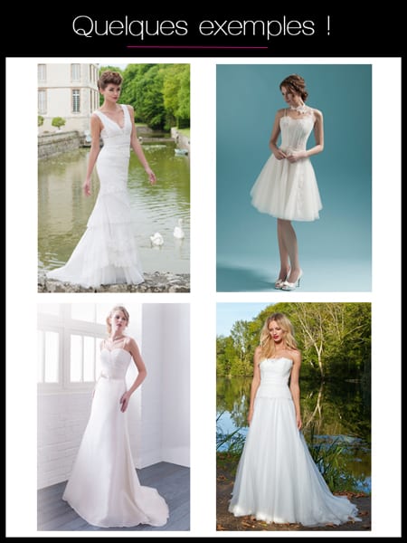Exemples de robe de mariée à choisir et porter pour la morphologie et la silhouette en 8 ou huit
