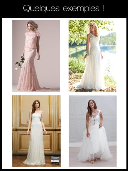 Exemples de robe de mariée à choisir et porter pour la morphologie et la silhouette en H ou rectangle