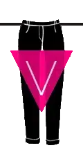 How to choose, and what jeans, pants and shorts to wear when you have a V or inverted triangle shape?