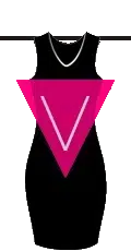 How to choose and what dresses to wear for an inverted triangle body shape (V)?