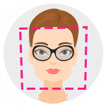 Lunettes de vue pour femme avec un visage carré