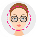 Lunettes de vue pour femme avec un visage rond