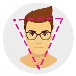 Lunettes de vue pour homme avec un visage triangulaire : triangle bas, triangle inversé ou coeur