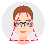 Lunettes de vue pour femme avec un visage en triangle, poire ou trapèze
