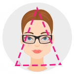 Lunettes de vue pour femme avec un visage en triangle, poire ou trapèze