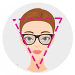 Lunettes de vue pour femme avec un visage triangulaire : triangle bas, triangle inversé ou coeur