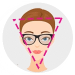 Lunettes de vue pour femme avec un visage triangulaire : triangle bas, triangle inversé ou coeur