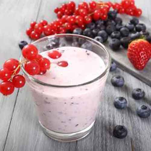 Produit de régime protéiné : sachet hyperprotéiné Dessert yaourt fruits rouges